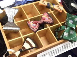 Library exhibit puts WVU President E. Gordon Gee's bowties on display